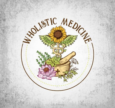 Wholistic Medicine - Customized Vector Vintage Logo branding design graphic design illustration logo vector