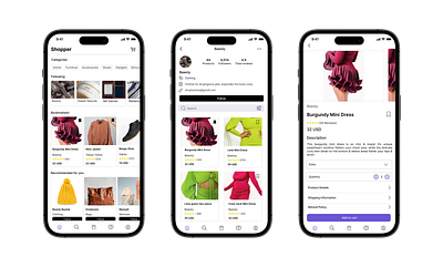 Shopper- An e-commerce mobile design design product design ui ux