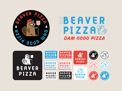 Beaver Pizza beaver brand branding chicago illustration logo pizza