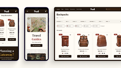 Peak Travel: Listing Details ecommerce ui ux web design website