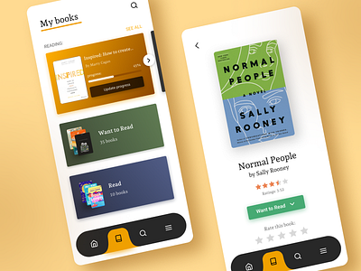 Redesign Goodreads UI app app product design ui ux web