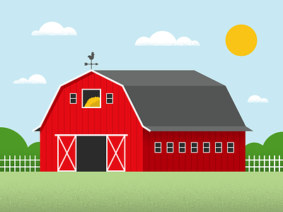 Were you born in a barn? barn country farm farm house hay illustration weathervane