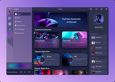 Web App (similar to discord) app design graphic design typography ui ux vector