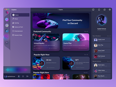 Web App (similar to discord) app design graphic design typography ui ux vector