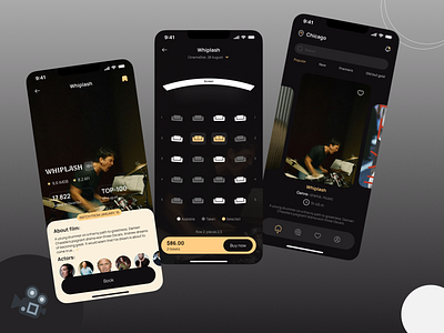 Movie service - Mobile App app cinema design ui ux