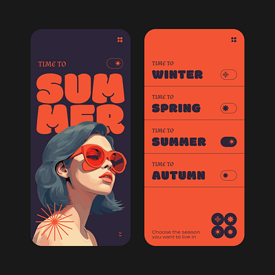 Choose the Season app design branding design figma graphic design ui ux