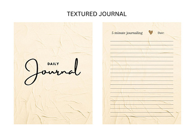 Textured Journal 8.5x11" - 4 Pages design print typography
