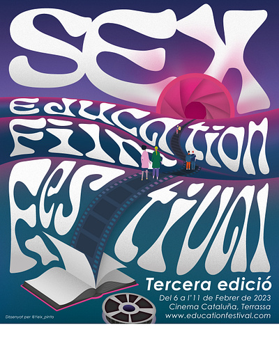 Proposta de concurs Sex Education Film Festival 2023 cinema festival graphic design illustration poster design