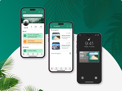 Mobile App Traveling - Travel Agenda (Widget) Feature mobile application traveling application ui uiux design user experience user interface ux