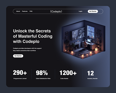 Test project/ Codeplo branding design ui ux