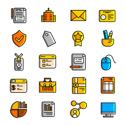 Office Icons (Freelance) branding design graphic design illustration vector