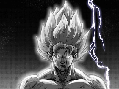 Super Saiyan clip studio paint digital art digital illustration dragonball z fan art goku illustration photoshop procreate super saiyan