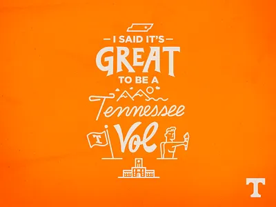 Vol 🍊 college design illustration knoxville lettering tennessee tn type typography university vol volunteer