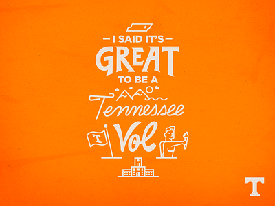 Vol 🍊 college design illustration knoxville lettering tennessee tn type typography university vol volunteer