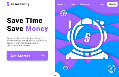 Landing Page Finance App branding dailyui design landingpage ui ux web