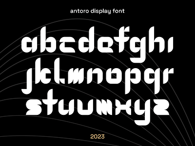 Antoro font design font graphic design modern type typographie