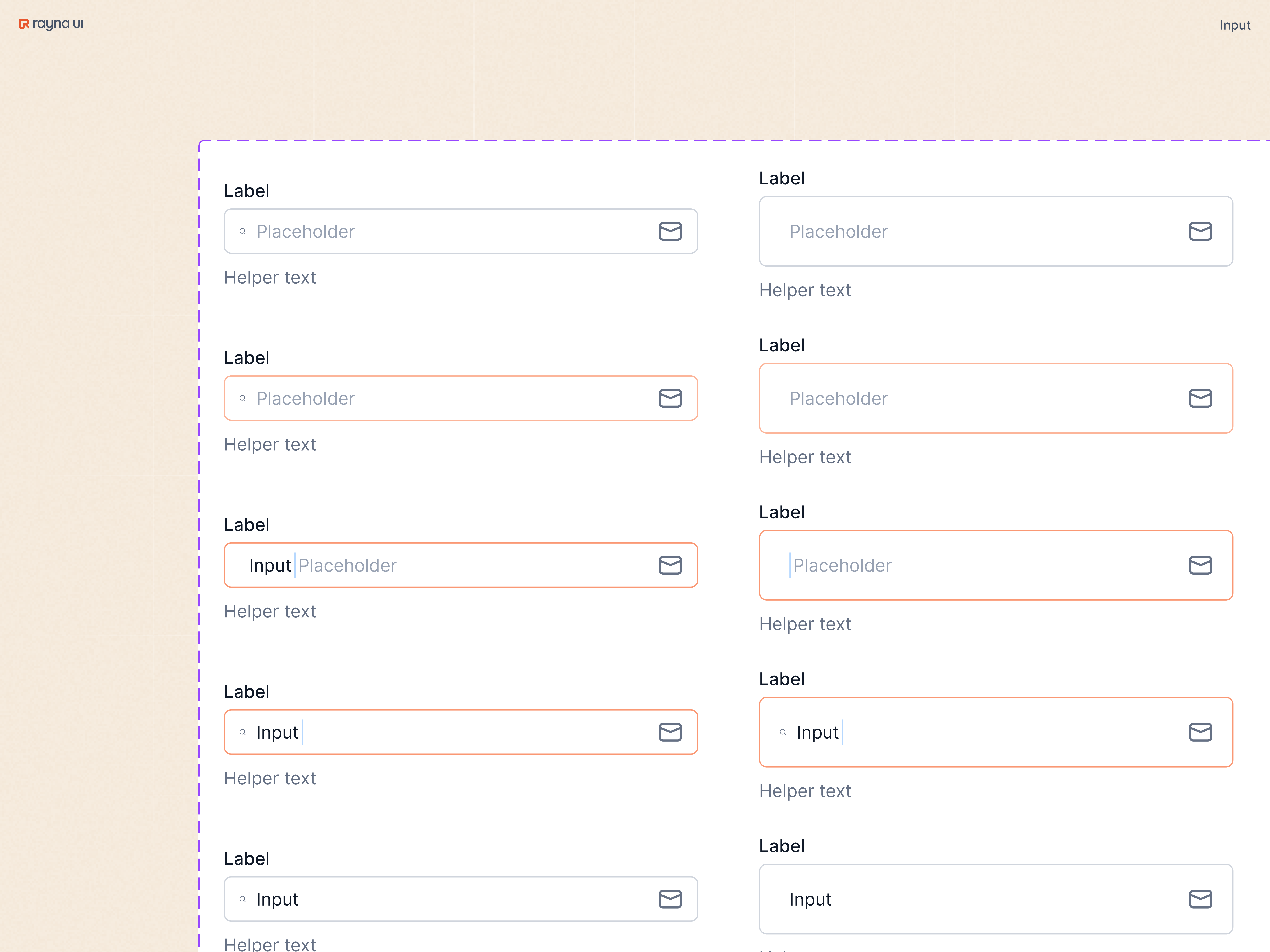 Rayna UI - Input Field app component component library dashboard dashboard ui design design system figma figma design system graphic design illustration input field saas ui text field ui ux web app