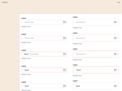 Rayna UI - Input Field app component component library dashboard dashboard ui design design system figma figma design system graphic design illustration input field saas ui text field ui ux web app