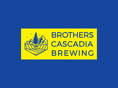 Brothers Cascadia Brewing Logo beer brand branding brewery brewing brothers cascadia illustration logo vector