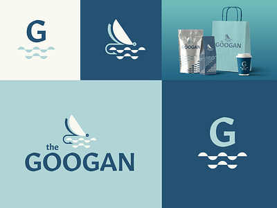 Googan Logo brand branding cafe design fly googan illustration logo vector water