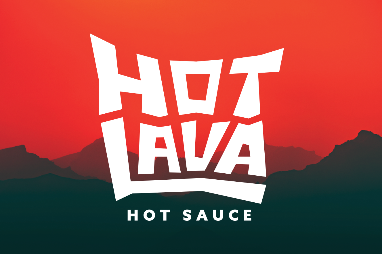 Hot Lava - Hot Sauce Logo adventure ahoy branding clever design graphic design hot sauce icon logo red spicy vector volcano