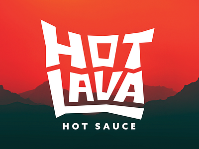 Hot Lava - Hot Sauce Logo adventure ahoy branding clever design graphic design hot sauce icon logo red spicy vector volcano