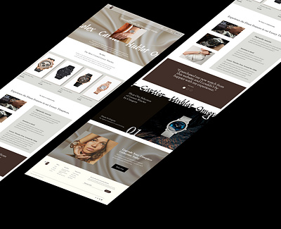 Landing webpage for Luxury watches design logo webpage