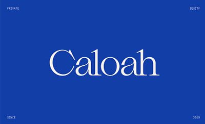 Caloah Private Equity logo serif typography wordmark