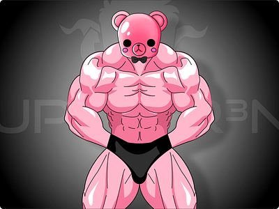 Website for Web 3 NFT Project bear bear illustration fitness graphic design gym illustration landing page nft pink sport teddy teddy bear ui web web 3 website