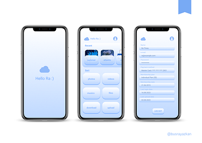 DailyUI #6 - User Profile app appdesign blue cloudstorage dailyui design ui userınterface ux