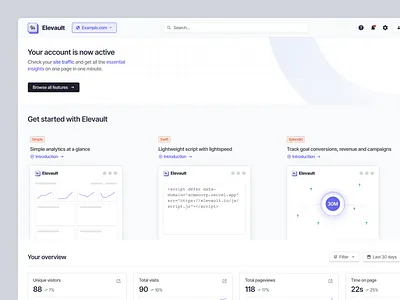 Elevault - Customer Relationship Management Dashboard app design branding crm dashboard design engagement finance form insights login onboarding otp code saas script sign up track ui ui design uiux web app