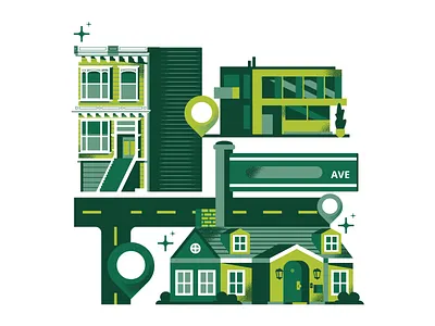 Realm Brand Illustrations ✨ animation brand design graphic design home house illustration illustrator jonathan holt motion oakland san francisco texture