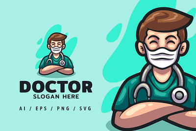 Doctor Vector Logo Illustration animation branding dansdesign health illustration logo mascot nurse ui vector