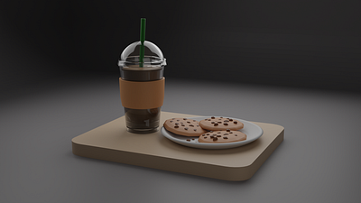 Hot Chocolate and Cookies 3d blender blender3d design product