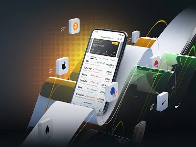 3D Illustration 3d 3d graphics fintech illustration sum trading