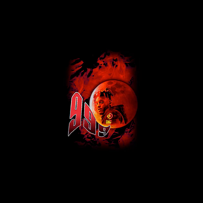 Juice Wrld "Red Moon" T-Shirt Design Mov. art branding clip design graphic design hiphop juicewrld motion graphics movie t shirt