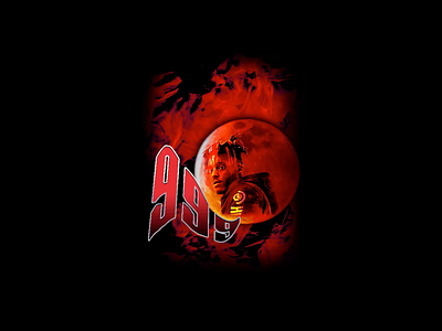 Juice Wrld "Red Moon" T-Shirt Design Mov. art branding clip design graphic design hiphop juicewrld motion graphics movie t shirt