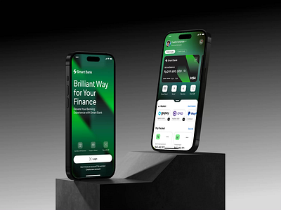 Smart Bank - Finance Mobile App bank bank app banking app coin crypto currency e wallet exchange finance finance app fintech fintech app forex interaction design mobile app mobile app design mobile finance mobile ui money app