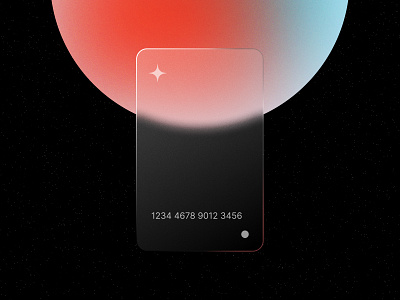 Glass-Effect Card | Glassmorphism app app design credit card design design elemets elements figma glass glassmorphism gradient graphic design mobile mobile design red space sphere ui ui design ui elements uxui design