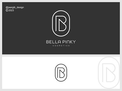Bella Pinky Cosmetics Letter BP monogram logo b beauty branding cosmetics graphic design hotel illustration letter logo monogram p salon spa vector