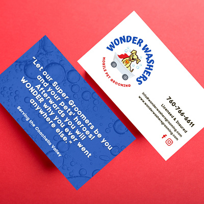 Wonder Washers Mobile Pet Grooming branding graphic design logo
