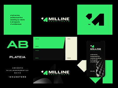 Milline Architects architects branding building character design graphic design icon illustration logo logodesign m mlogo monogram symbol vector visualbranding visualdesign