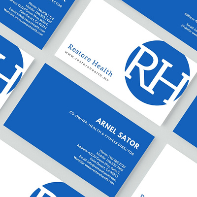 Restore Health branding graphic design logo