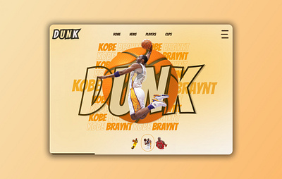 Basketball Hero Section design graphic design ui ux web design