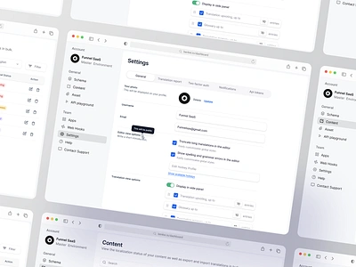 Dashboard Settings app clean dashboard design interface menu saas saas dashboard setting setting page settings dashboard ui ux web web design