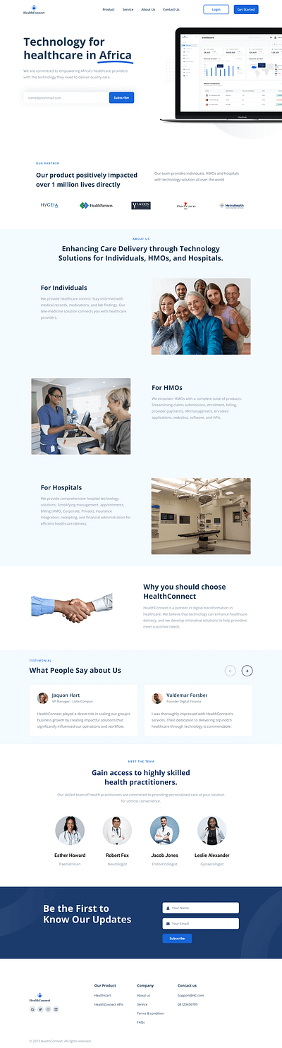 HealthConnect design ui ux web