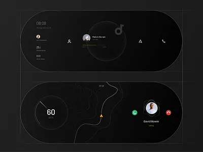 HMI Dashboard automotive automotive ui design clean concept design dashboard hmi