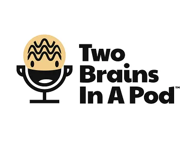 Podcast Logo | Two Brains In A Pod branding design graphic design illustration logo typography