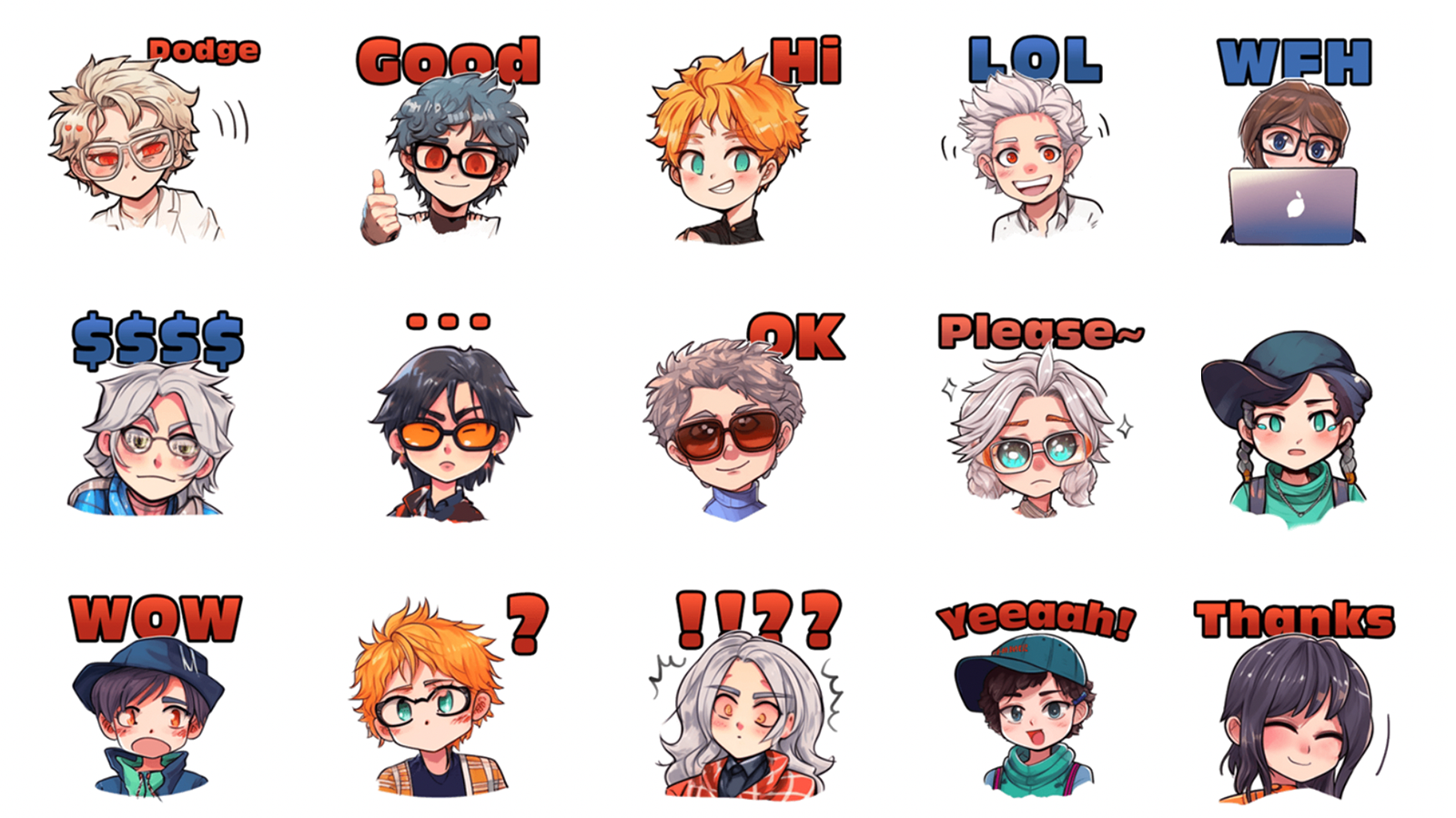 Cool day & office branding design illustration line minimal sticker 插畫