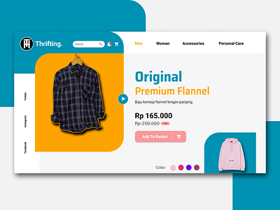 Website Thrifting Indonesia branding graphic design ui